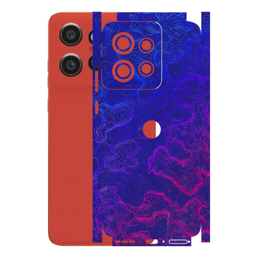 Motorola Phone Skins (All Models) - Purple Ripples Swirl - 3D Embossed Finish (L-314) Motorola Edge 50 Neo (5G)