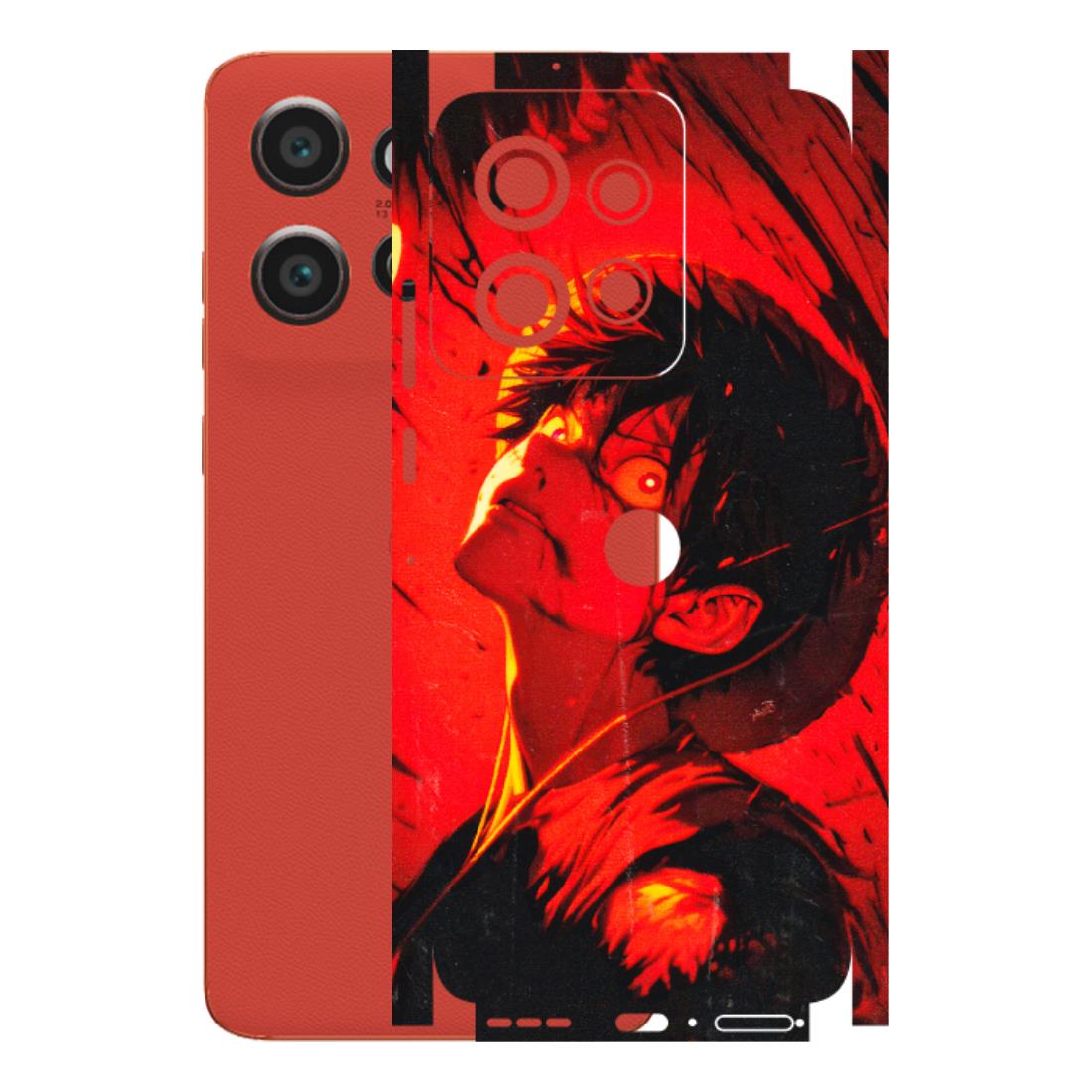Motorola Phone Skins (All Models) - D.Luffy Power Up One Piece Anime - 3D Embossed Finish (L-326) Motorola Edge 50 Neo (5G)