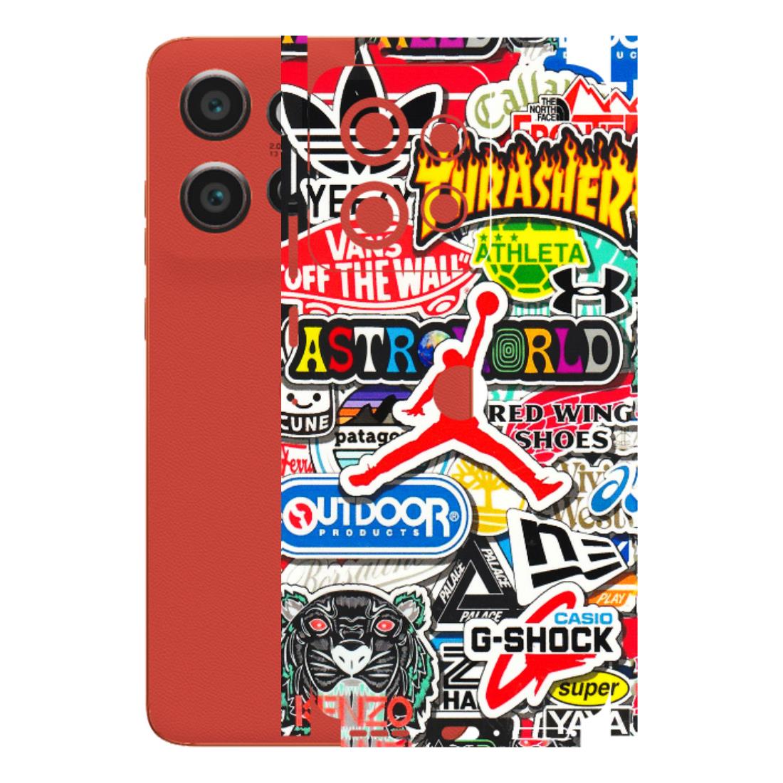 Motorola Phone Skins (All Models) - Multi Brands Sticker Graffiti - 3D Embossed Finish (L-37) Motorola Edge 50 Neo (5G)