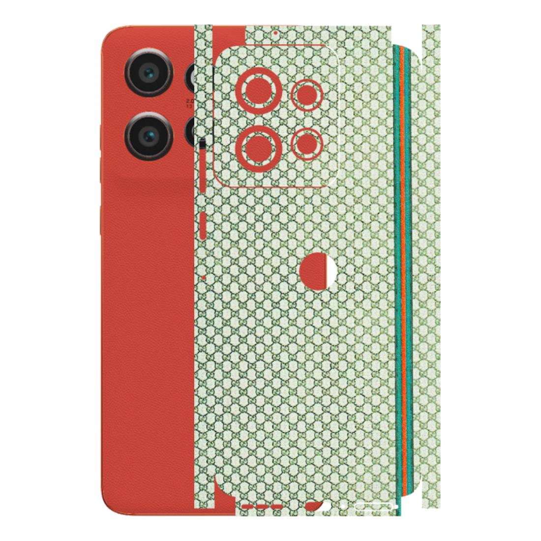Motorola Phone Skins (All Models) - Gucci Fabric Pattern - 3D Embossed Finish (L-73) Motorola Edge 50 Neo (5G)