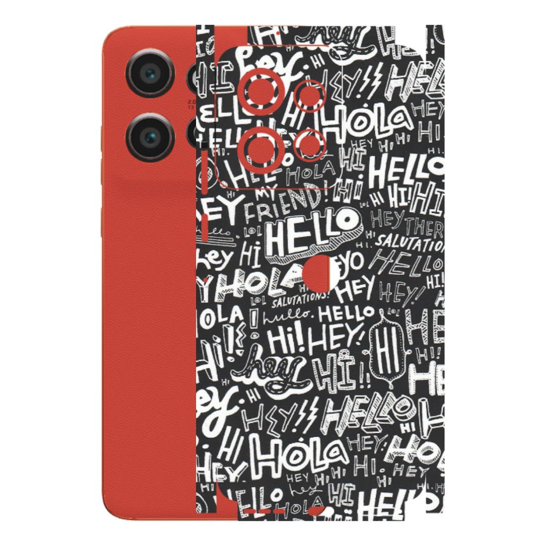 Motorola Phone Skins (All Models) - Hi Hello Doodles - Matte Finish (M-25) Motorola Edge 50 Neo (5G)