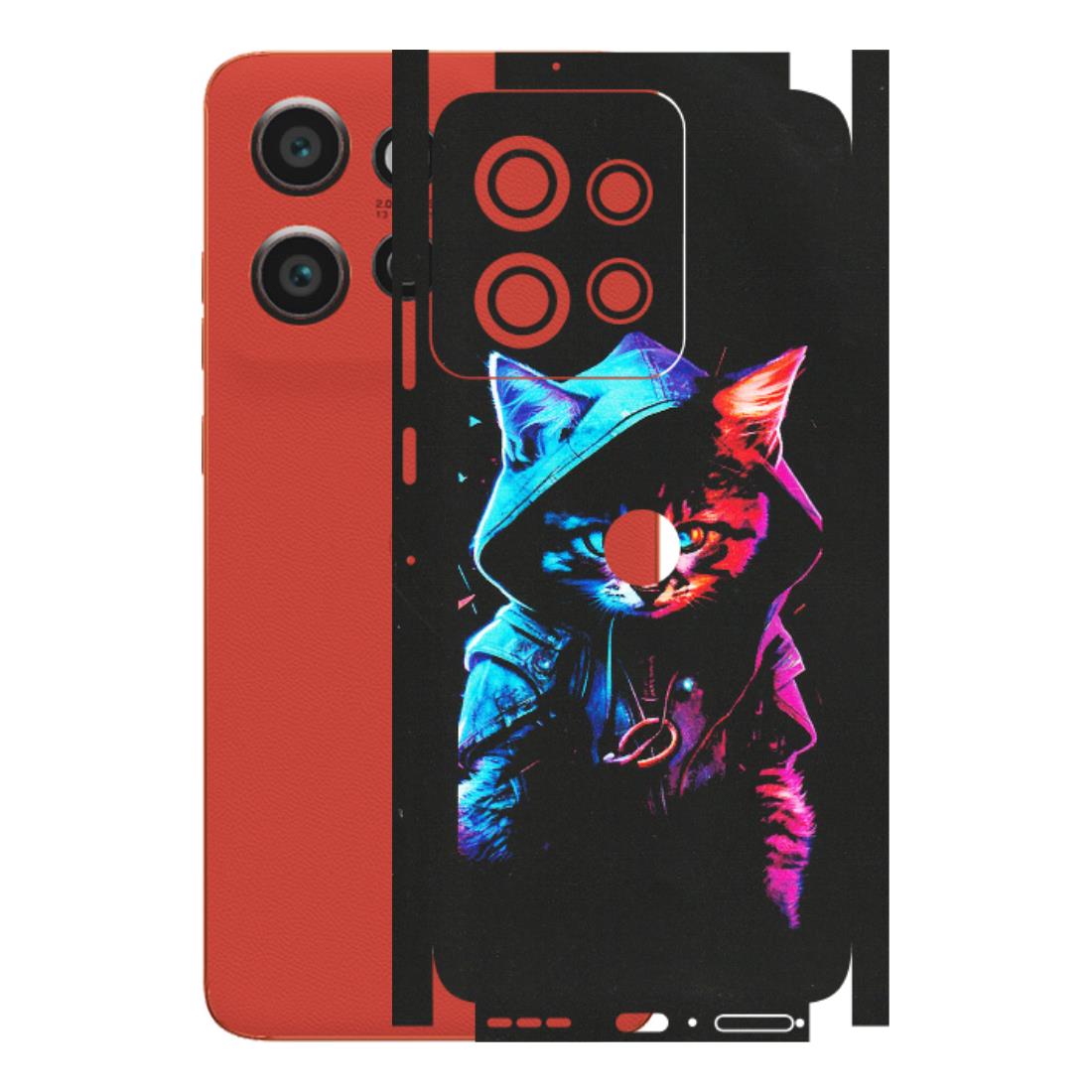 Motorola Phone Skins (All Models) - Cyberpunk Cat - Matte Finish (M-45) Motorola Edge 50 Neo (5G)