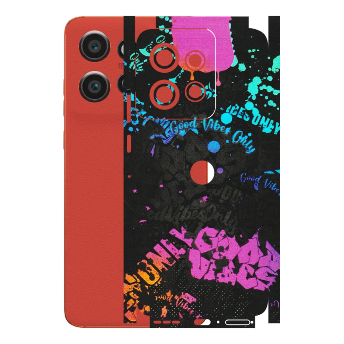 Motorola Phone Skins (All Models) - Majestic Black Vibes - Matte Finish (M-62) Motorola Edge 50 Neo (5G)