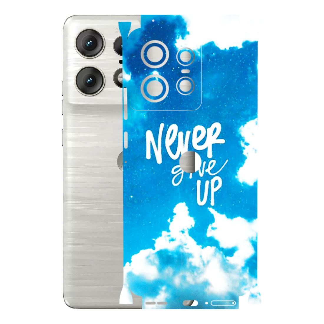 Motorola Phone Skins (All Models) - Never Give Up - 3D Embossed Finish (L-279) Motorola Edge 50 PRO (5G)