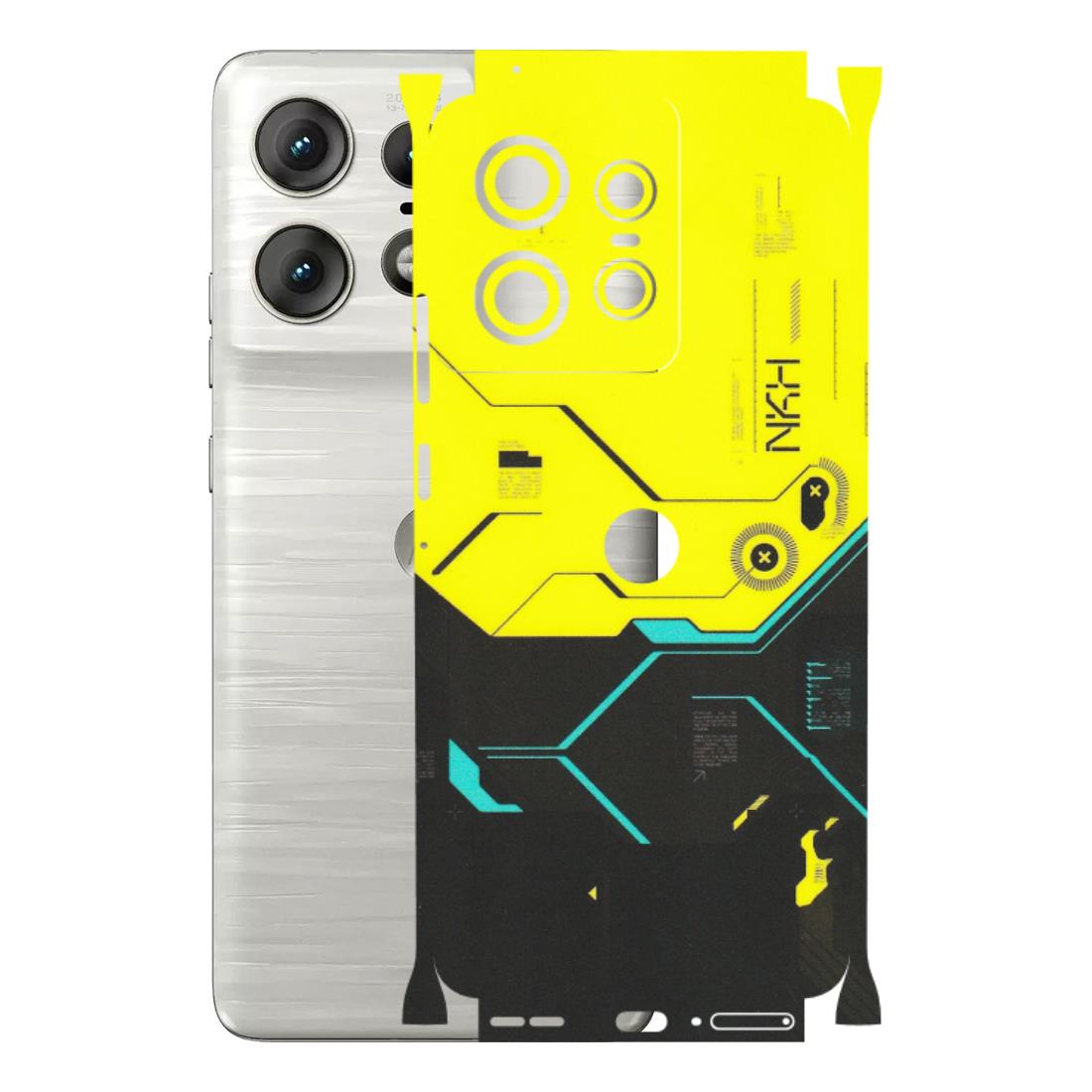 Motorola Phone Skins (All Models) - Black Yellow Technica - Matte Finish (M-53) Motorola Edge 50 PRO (5G)