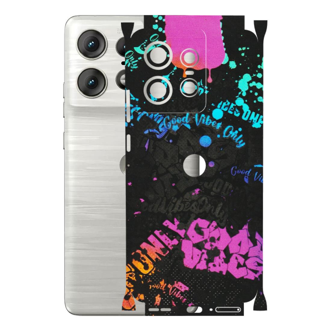 Motorola Phone Skins (All Models) - Majestic Black Vibes - Matte Finish (M-62) Motorola Edge 50 PRO (5G)