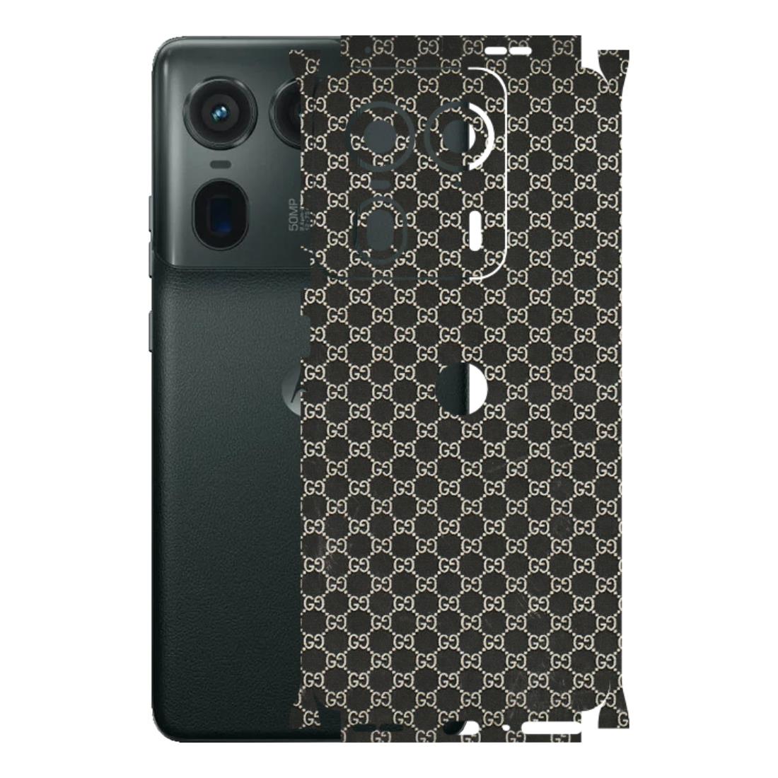 Motorola Phone Skins (All Models) - Black G Print - 3D Embossed Finish (L-109) Motorola Edge 50 Ultra (5G)