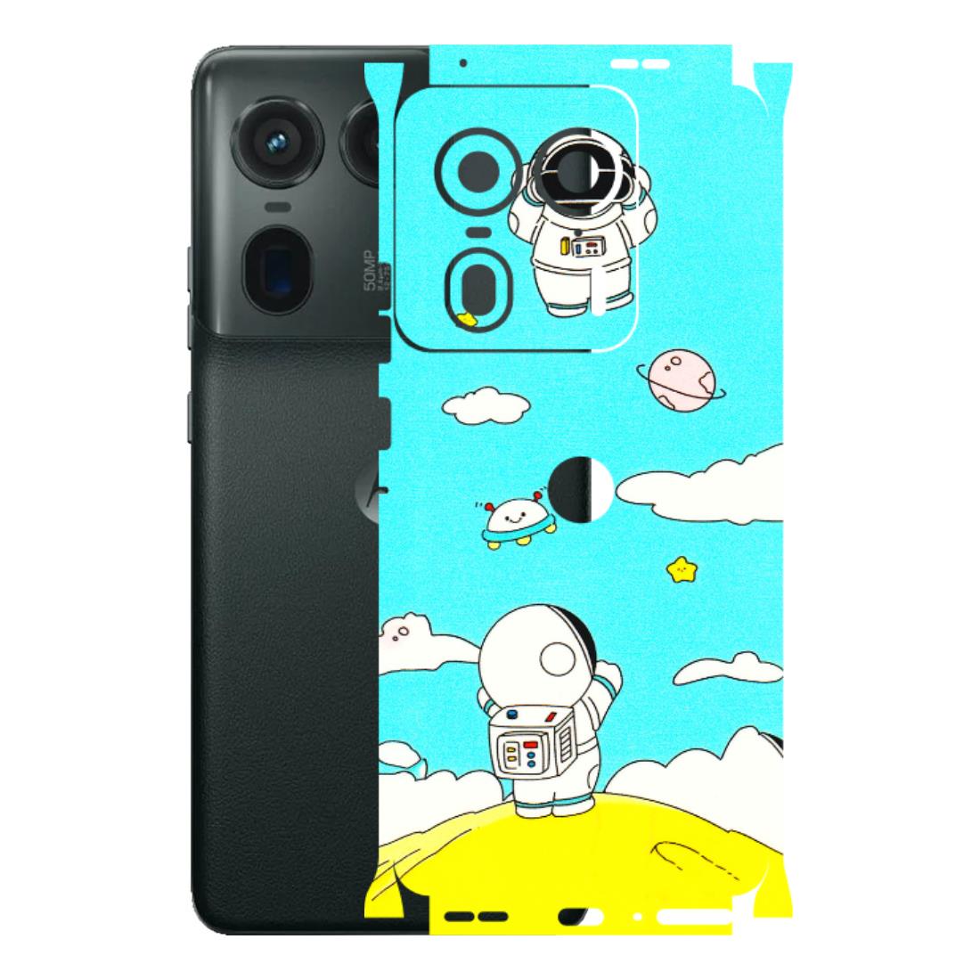 Motorola Phone Skins (All Models) - Blue Skies Astro Float - 3D Embossed Finish (L-230) Motorola Edge 50 Ultra (5G)