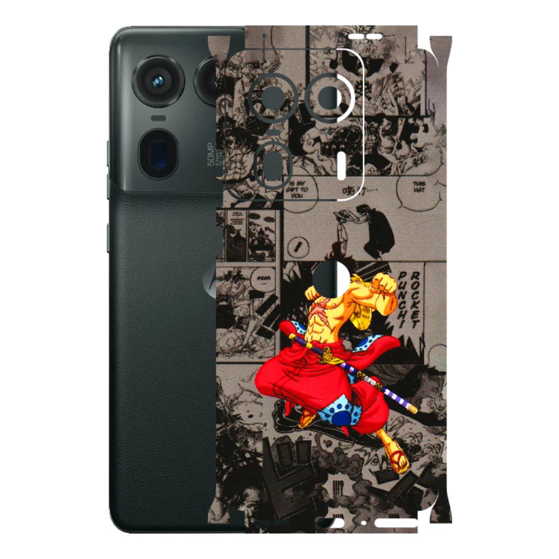 Motorola Phone Skins (All Models) - One Piece Rocket Punch Manga - 3D Embossed Finish (L-25) Motorola Edge 50 Ultra (5G)