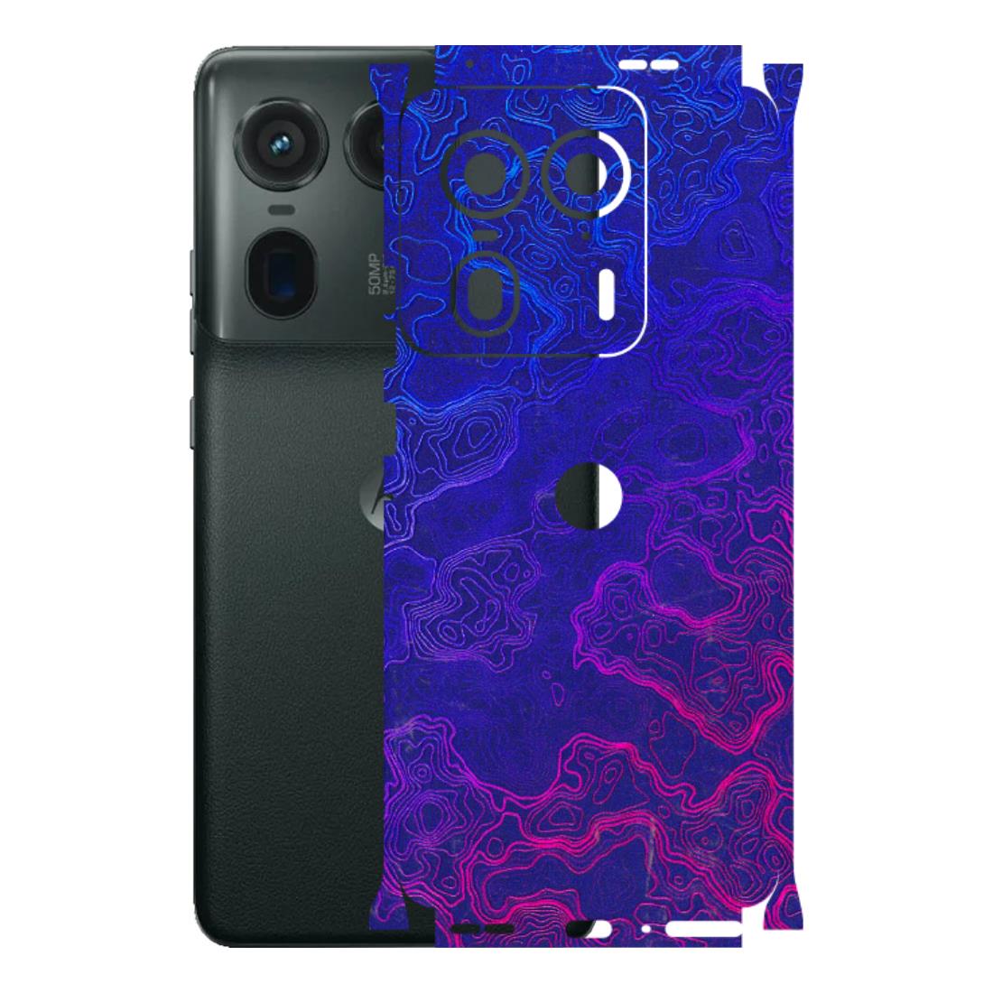 Motorola Phone Skins (All Models) - Purple Ripples Swirl - 3D Embossed Finish (L-314) Motorola Edge 50 Ultra (5G)
