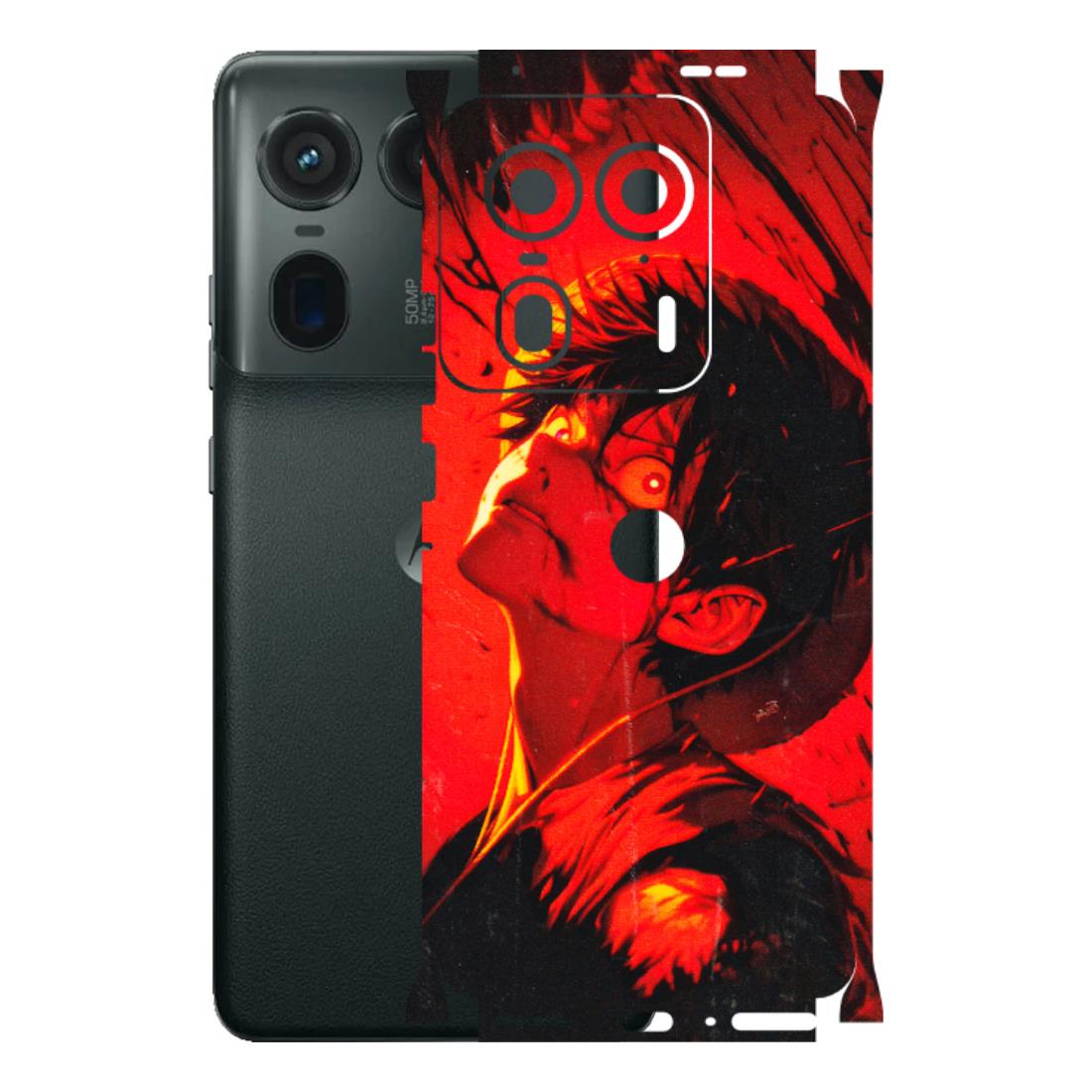 Motorola Phone Skins (All Models) - D.Luffy Power Up One Piece Anime - 3D Embossed Finish (L-326) Motorola Edge 50 Ultra (5G)