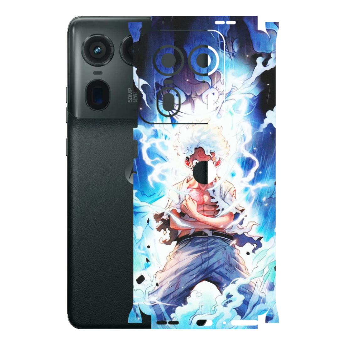 Motorola Phone Skins (All Models) - Blue Thunder Luffy Anime - Matte Finish (M-132) Motorola Edge 50 Ultra (5G)