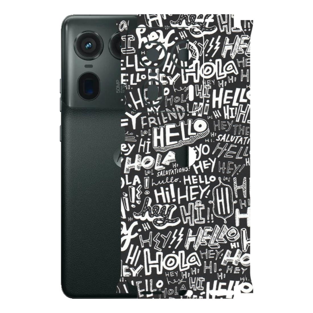 Motorola Phone Skins (All Models) - Hi Hello Doodles - Matte Finish (M-25) Motorola Edge 50 Ultra (5G)