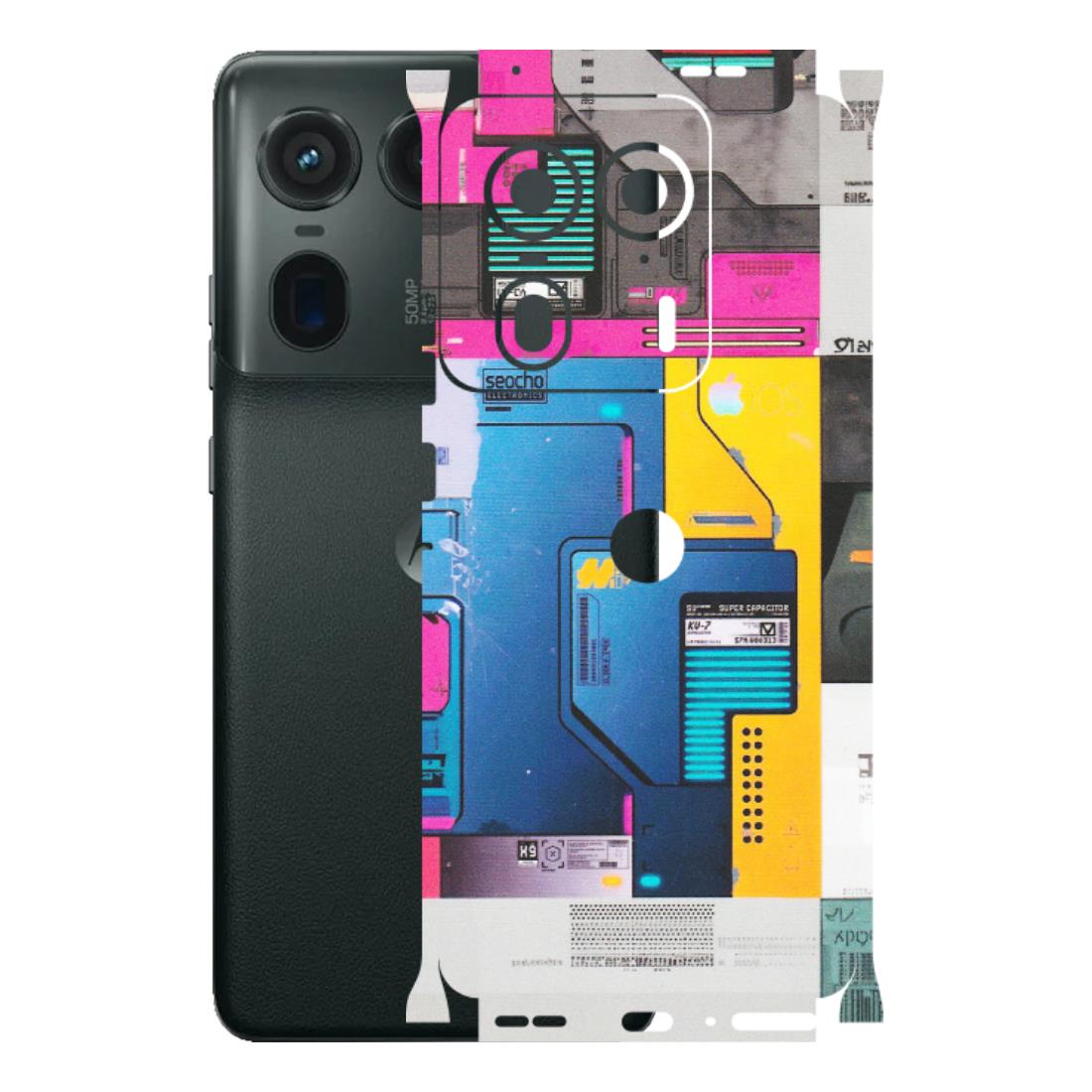 Motorola Phone Skins (All Models) - Colourfull Motherboard Internals - Matte Finish (M-55) Motorola Edge 50 Ultra (5G)