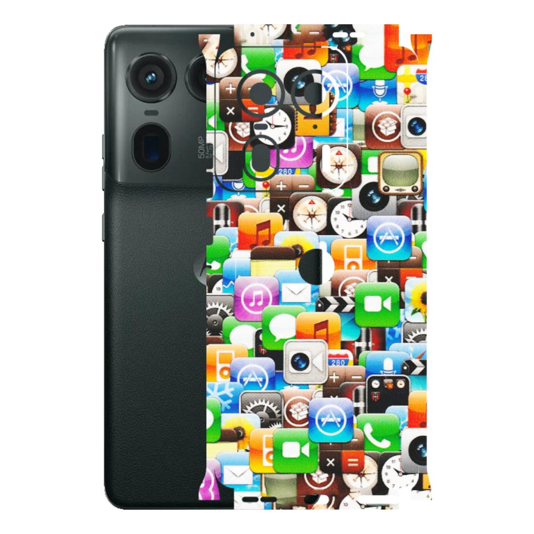 Motorola Phone Skins (All Models) - All Apple Icons - Matte Finish (M-93) Motorola Edge 50 Ultra (5G)