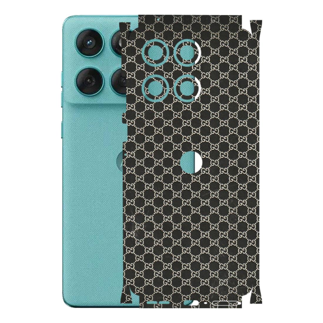 Motorola Phone Skins (All Models) - Black G Print - 3D Embossed Finish (L-109) Motorola Edge 60 Fusion (5G)