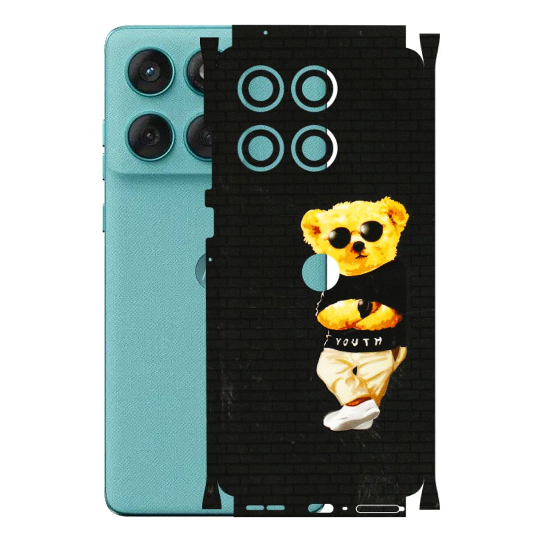 Motorola Phone Skins (All Models) - Classy Teddy Bear - 3D Embossed Finish (L-116) Motorola Edge 60 Fusion (5G)