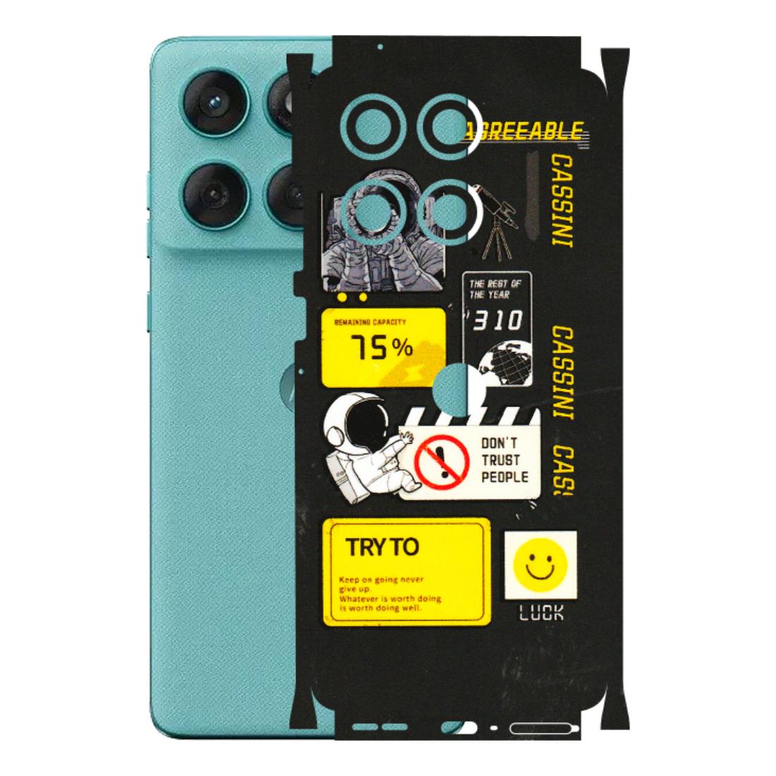 Motorola Phone Skins (All Models) - Black Cassini - 3D Embossed Finish (L-161) Motorola Edge 60 Fusion (5G)