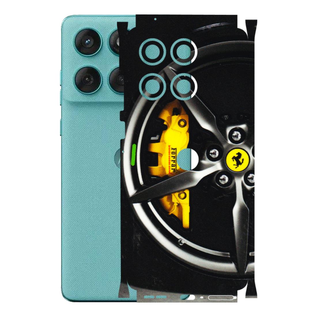 Motorola Phone Skins (All Models) - Ferrari Wheel Alloy - 3D Embossed Finish (L-173) Motorola Edge 60 Fusion (5G)