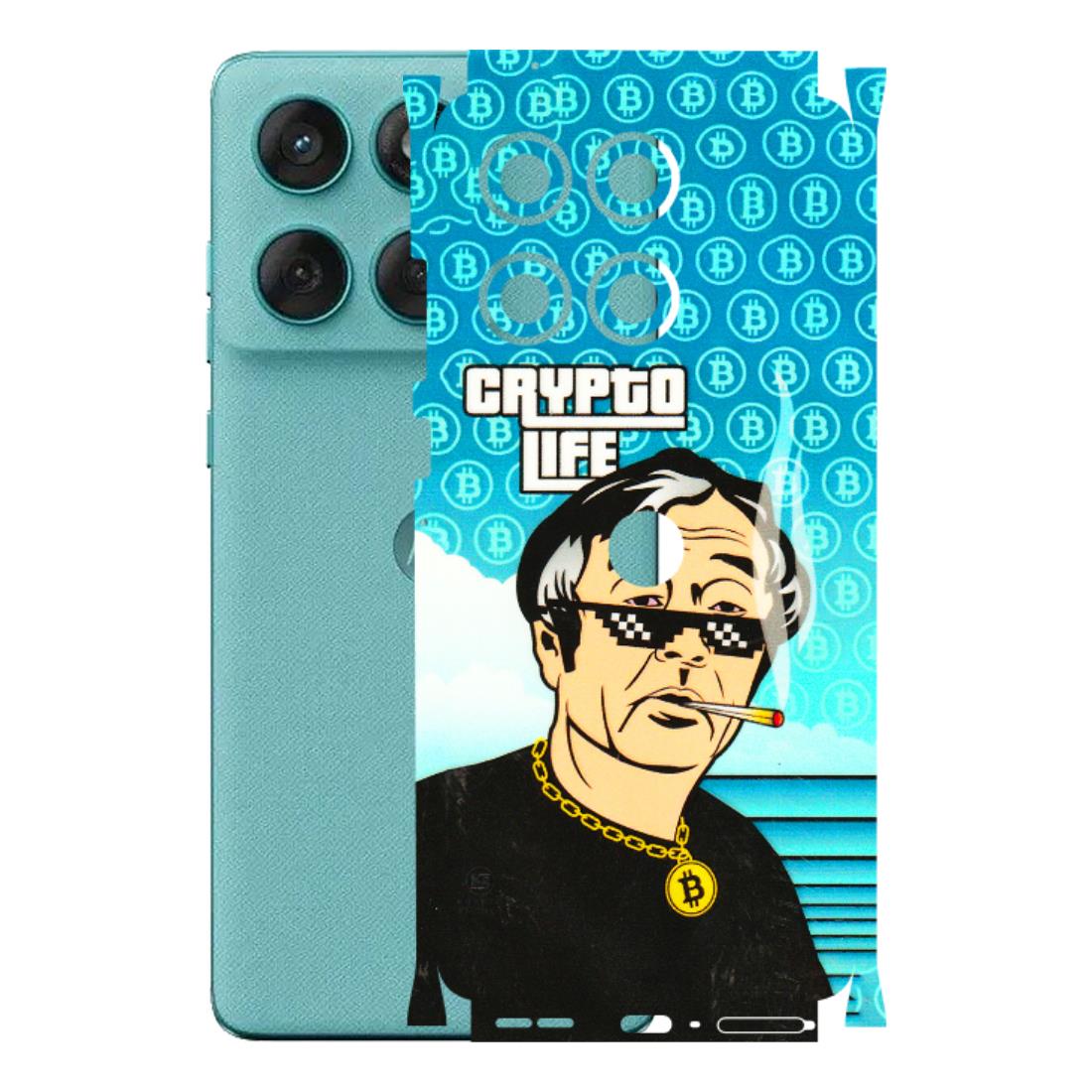 Motorola Phone Skins (All Models) - Crypto Thug Life - 3D Embossed Finish (L-179) Motorola Edge 60 Fusion (5G)