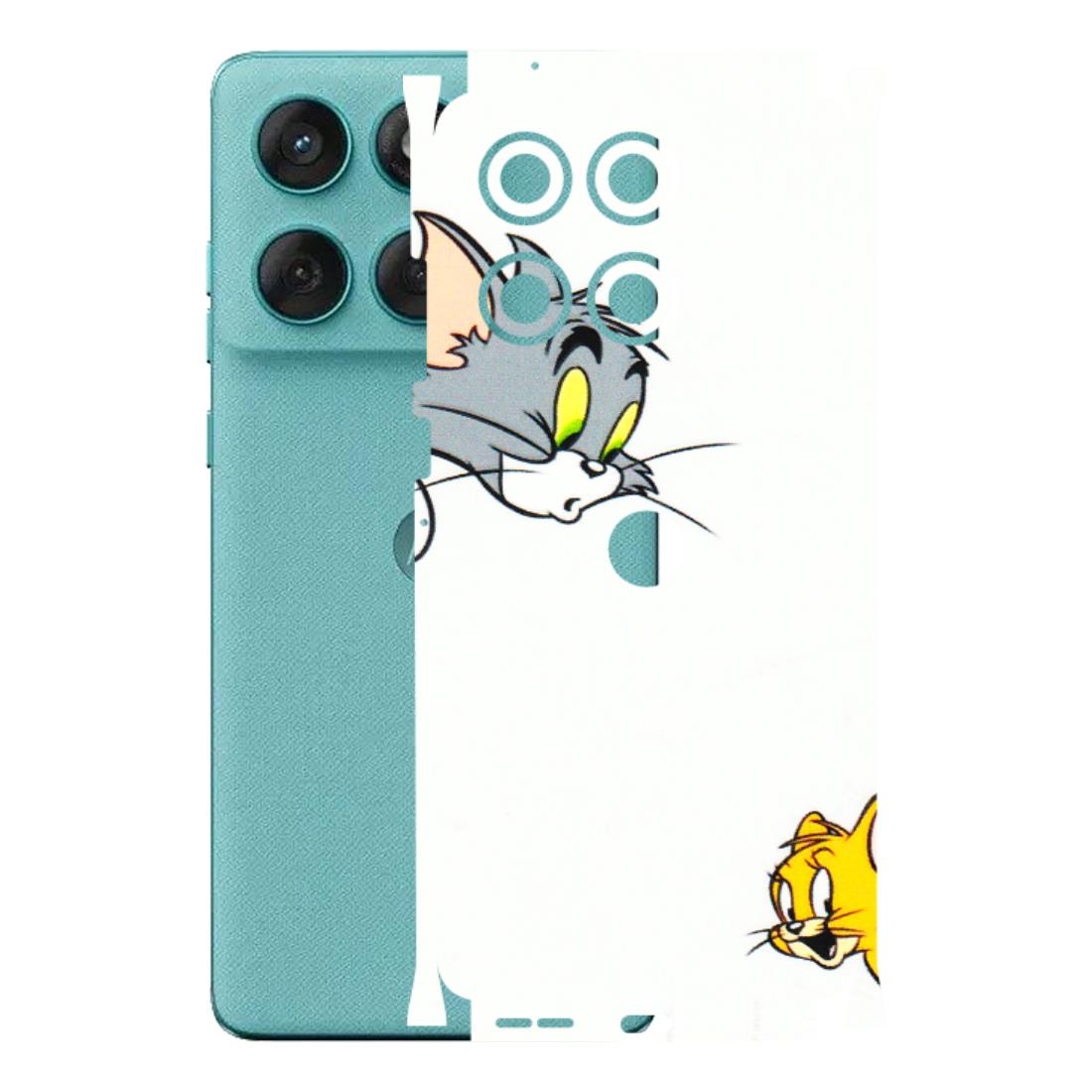Motorola Phone Skins (All Models) - Cute Tom And Jerry - 3D Embossed Finish (L-220) Motorola Edge 60 Fusion (5G)