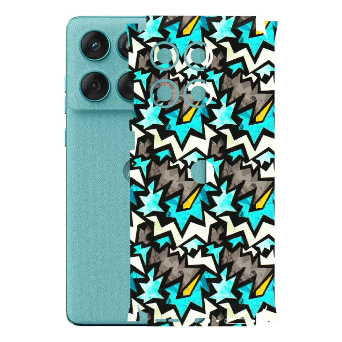 Motorola Phone Skins (All Models) - Funky Zig Zag - 3D Embossed Finish (L-223) Motorola Edge 60 Fusion (5G)
