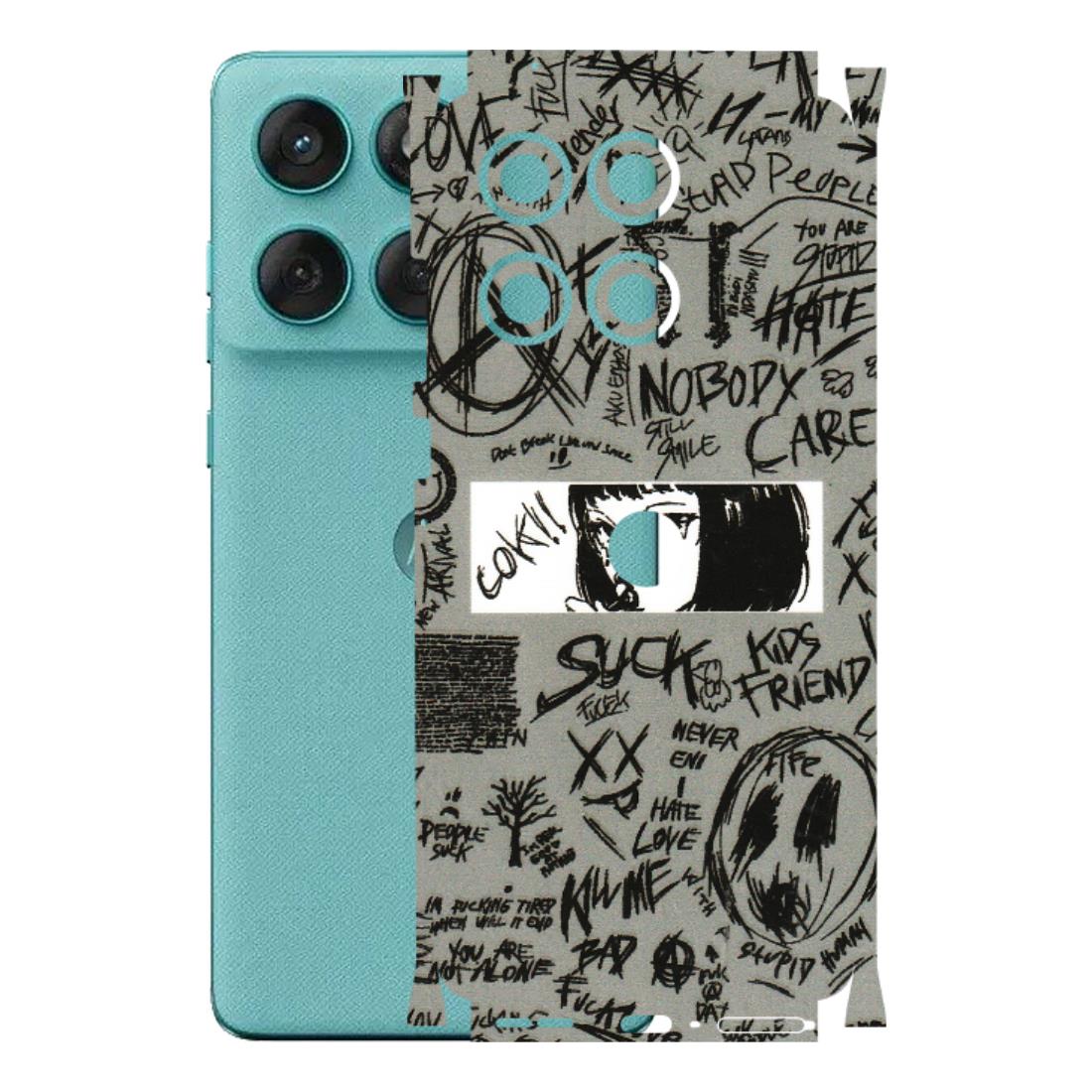 Motorola Phone Skins (All Models) - Never Have Love Anime - 3D Embossed Finish (L-260) Motorola Edge 60 Fusion (5G)