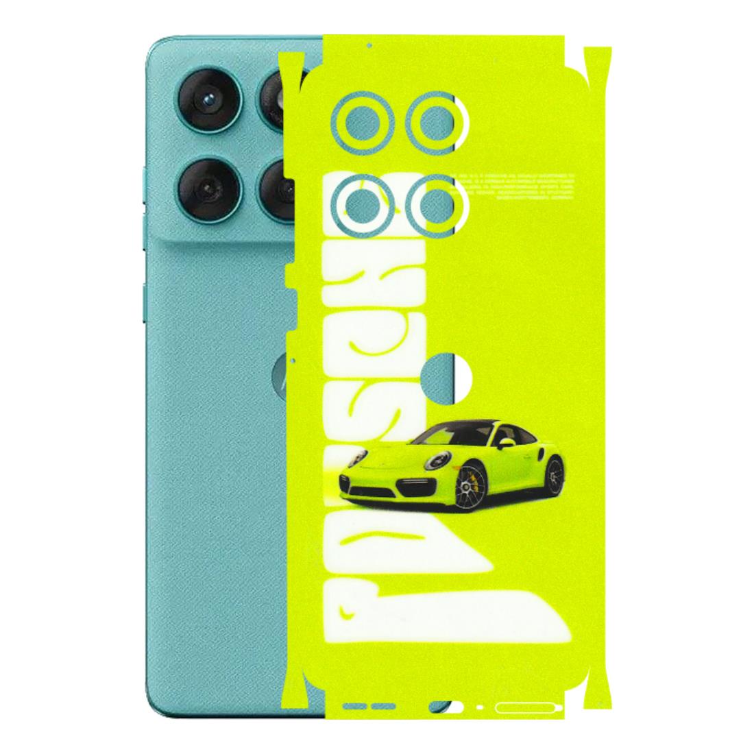 Motorola Phone Skins (All Models) - Lime Green Porche - 3D Embossed Finish (L-30) Motorola Edge 60 Fusion (5G)