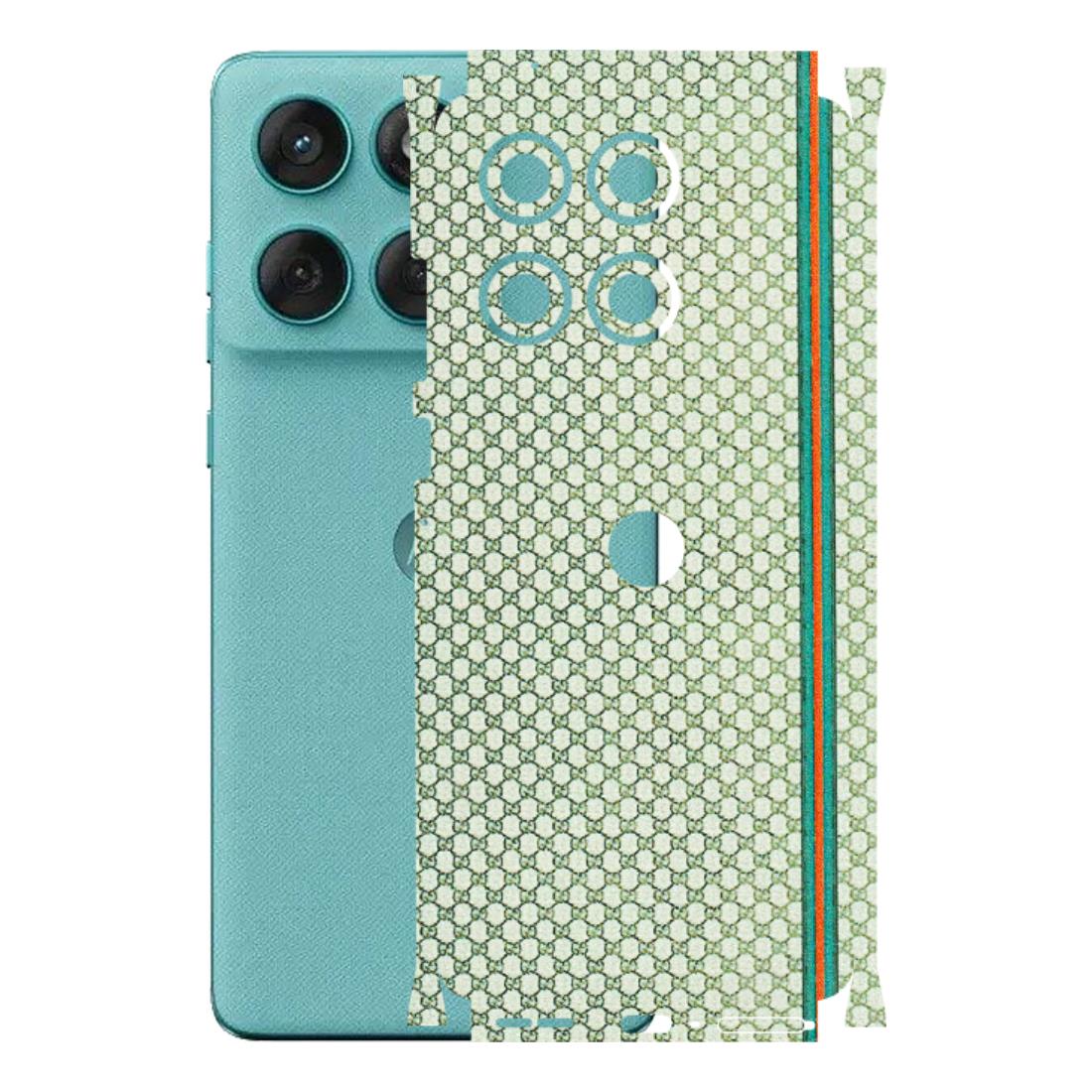 Motorola Phone Skins (All Models) - Gucci Fabric Pattern - 3D Embossed Finish (L-73) Motorola Edge 60 Fusion (5G)