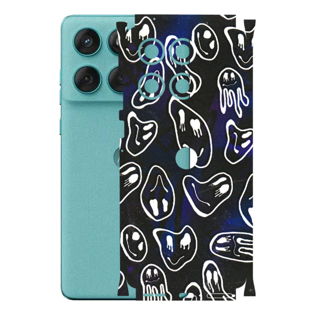 Motorola Phone Skins (All Models) - Distorted Smileys - 3D Embossed Finish (L-92) Motorola Edge 60 Fusion (5G)