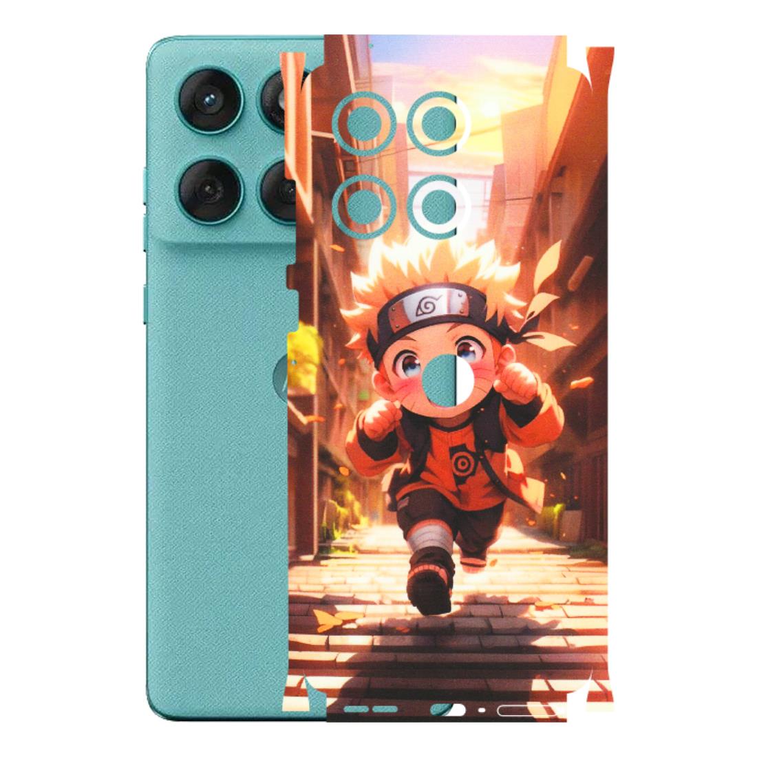 Motorola Phone Skins (All Models) - Naruto Cute Toon Running - Matte Finish (M-04) Motorola Edge 60 Fusion (5G)