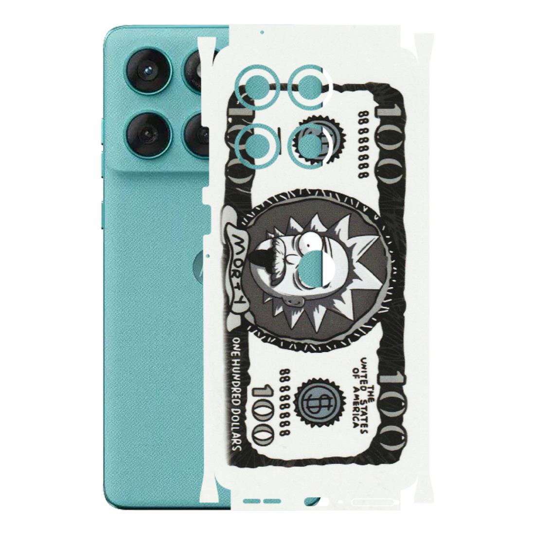 Motorola Phone Skins (All Models) - Rick And Morty Hundred Dollar Anime - Matte Finish (M-161) Motorola Edge 60 Fusion (5G)