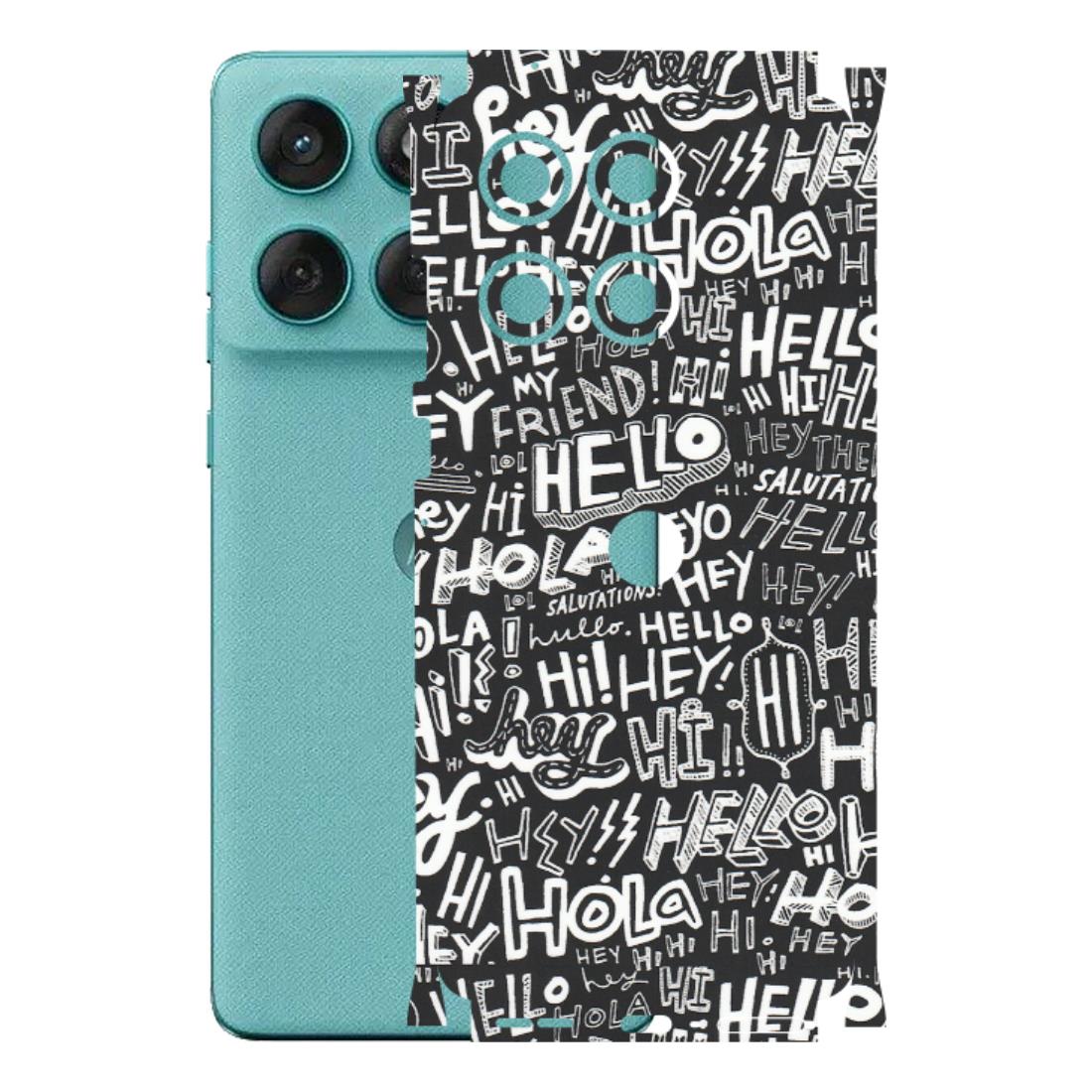 Motorola Phone Skins (All Models) - Hi Hello Doodles - Matte Finish (M-25) Motorola Edge 60 Fusion (5G)