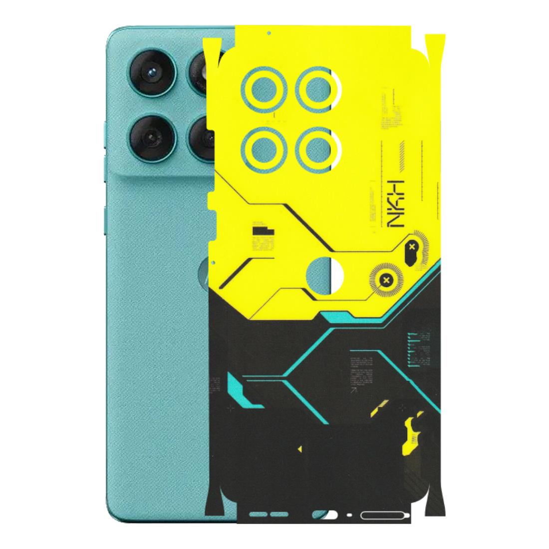 Motorola Phone Skins (All Models) - Black Yellow Technica - Matte Finish (M-53) Motorola Edge 60 Fusion (5G)