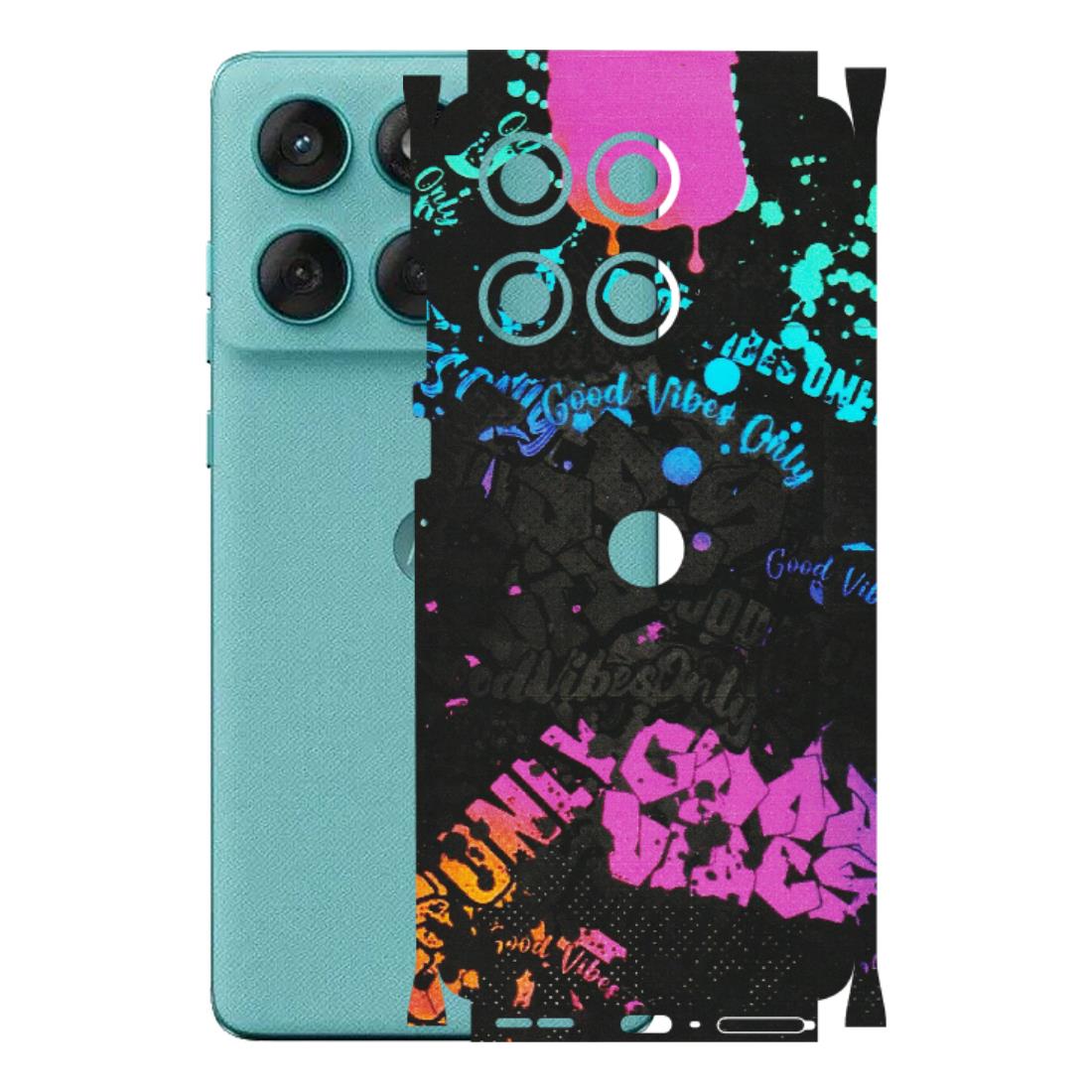 Motorola Phone Skins (All Models) - Majestic Black Vibes - Matte Finish (M-62) Motorola Edge 60 Fusion (5G)