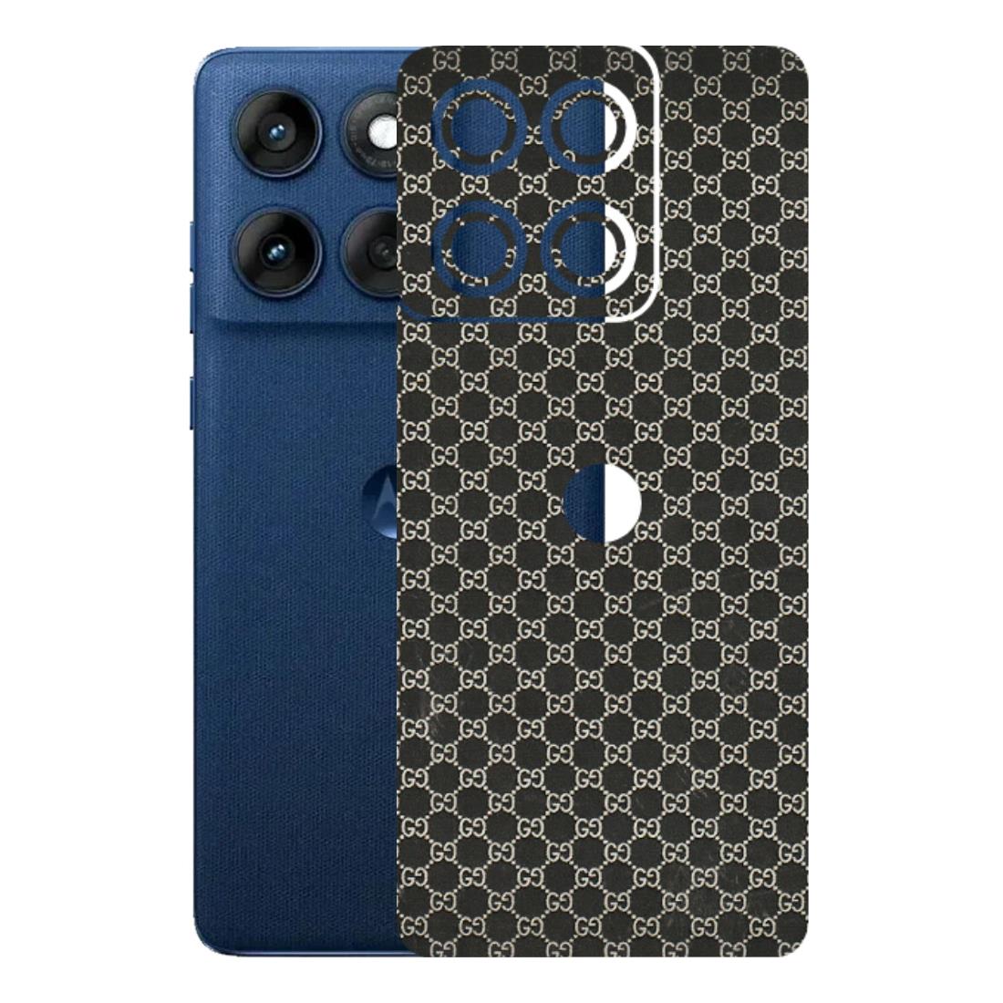 Motorola Phone Skins (All Models) - Black G Print - 3D Embossed Finish (L-109) Motorola Edge 60
