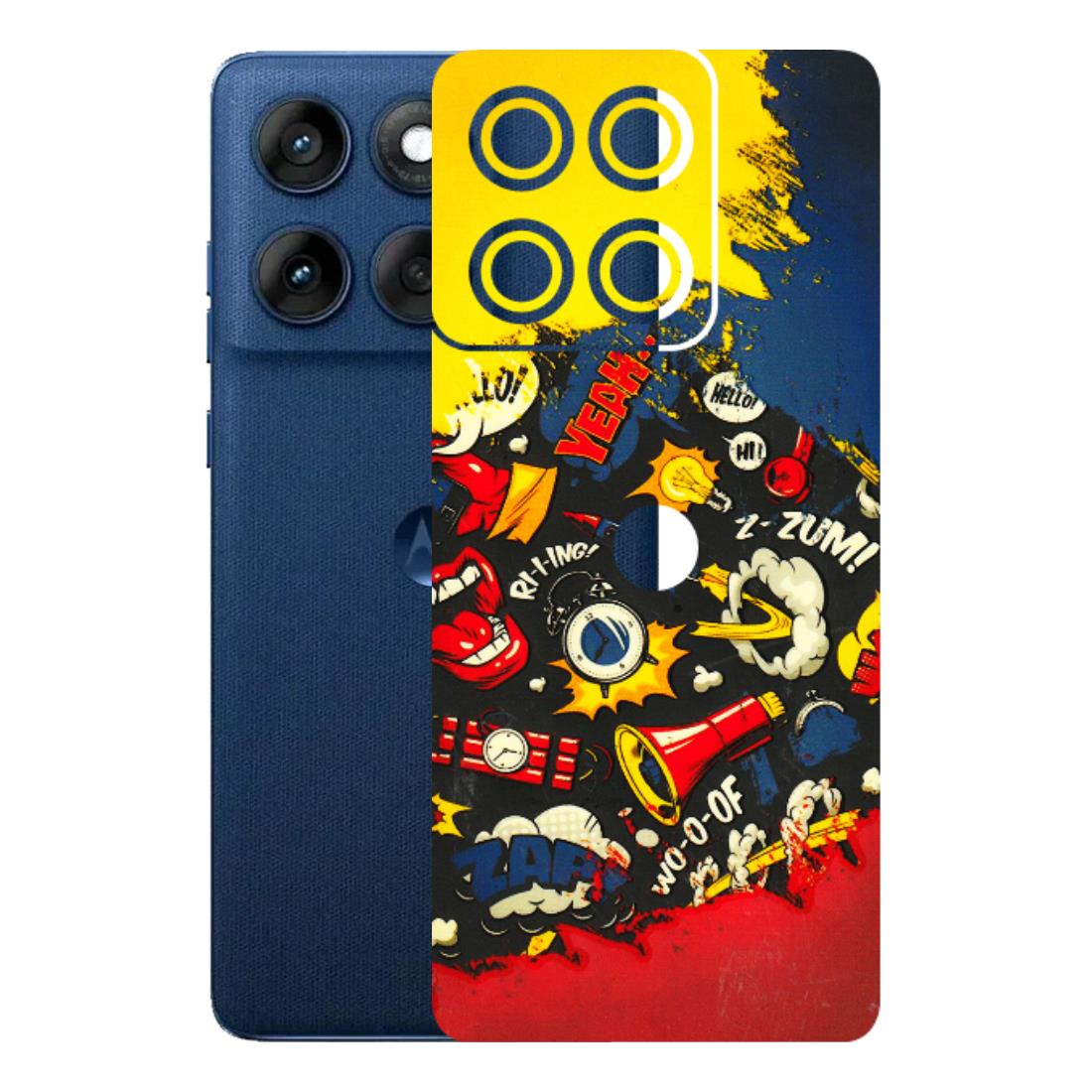 Motorola Phone Skins (All Models) - Pacific Doodle Art - 3D Embossed Finish (L-120) Motorola Edge 60