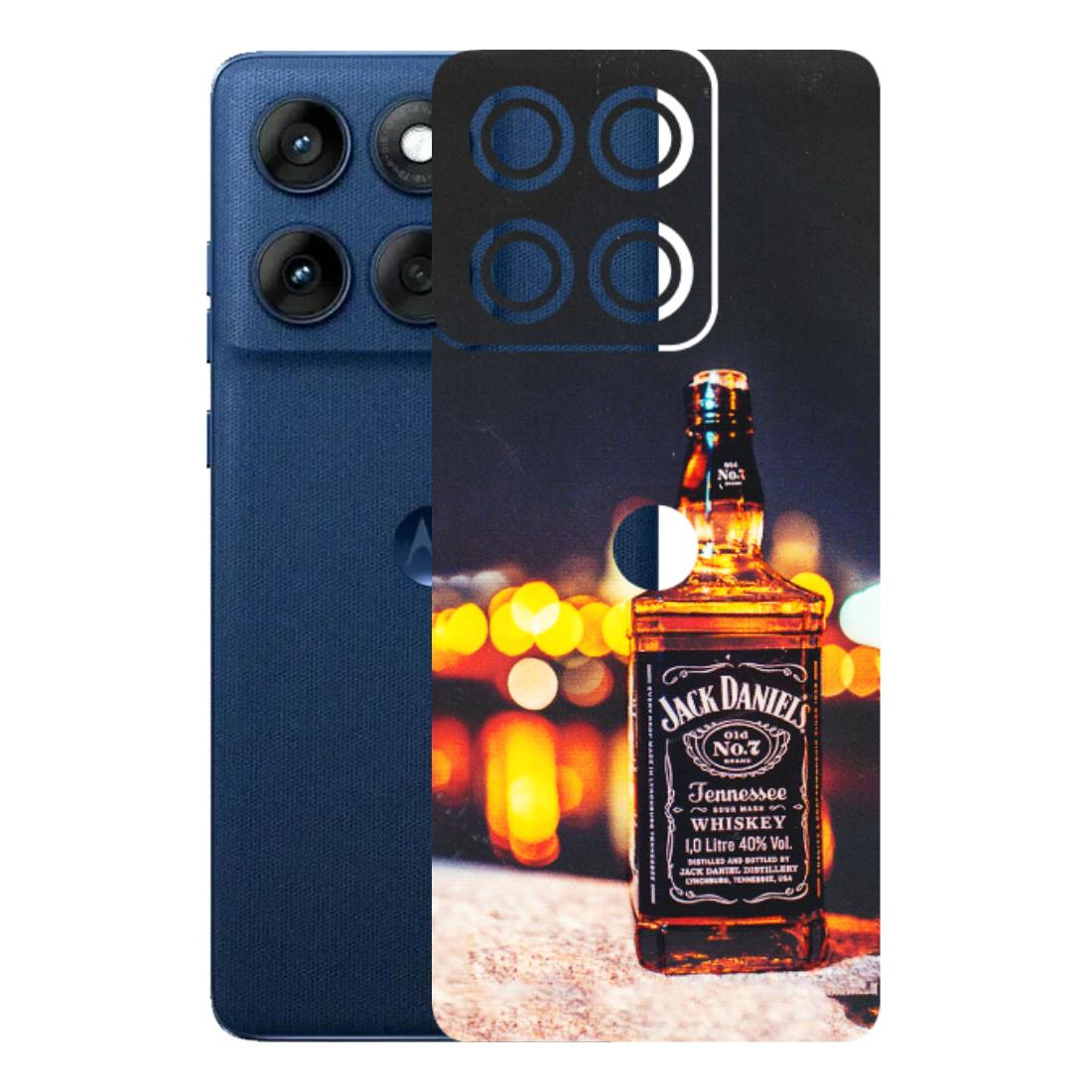 Motorola Phone Skins (All Models) - JD Whiskey Bottle - 3D Embossed Finish (L-20) Motorola Edge 60