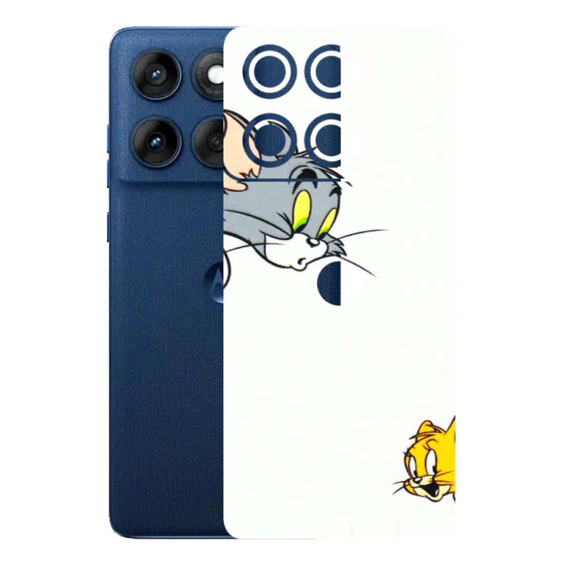 Motorola Phone Skins (All Models) - Cute Tom And Jerry - 3D Embossed Finish (L-220) Motorola Edge 60