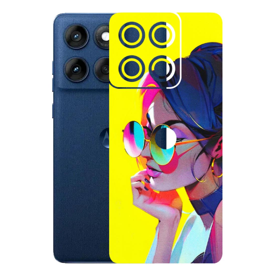 Motorola Phone Skins (All Models) - Bold Stylish Girl - 3D Embossed Finish (L-222) Motorola Edge 60