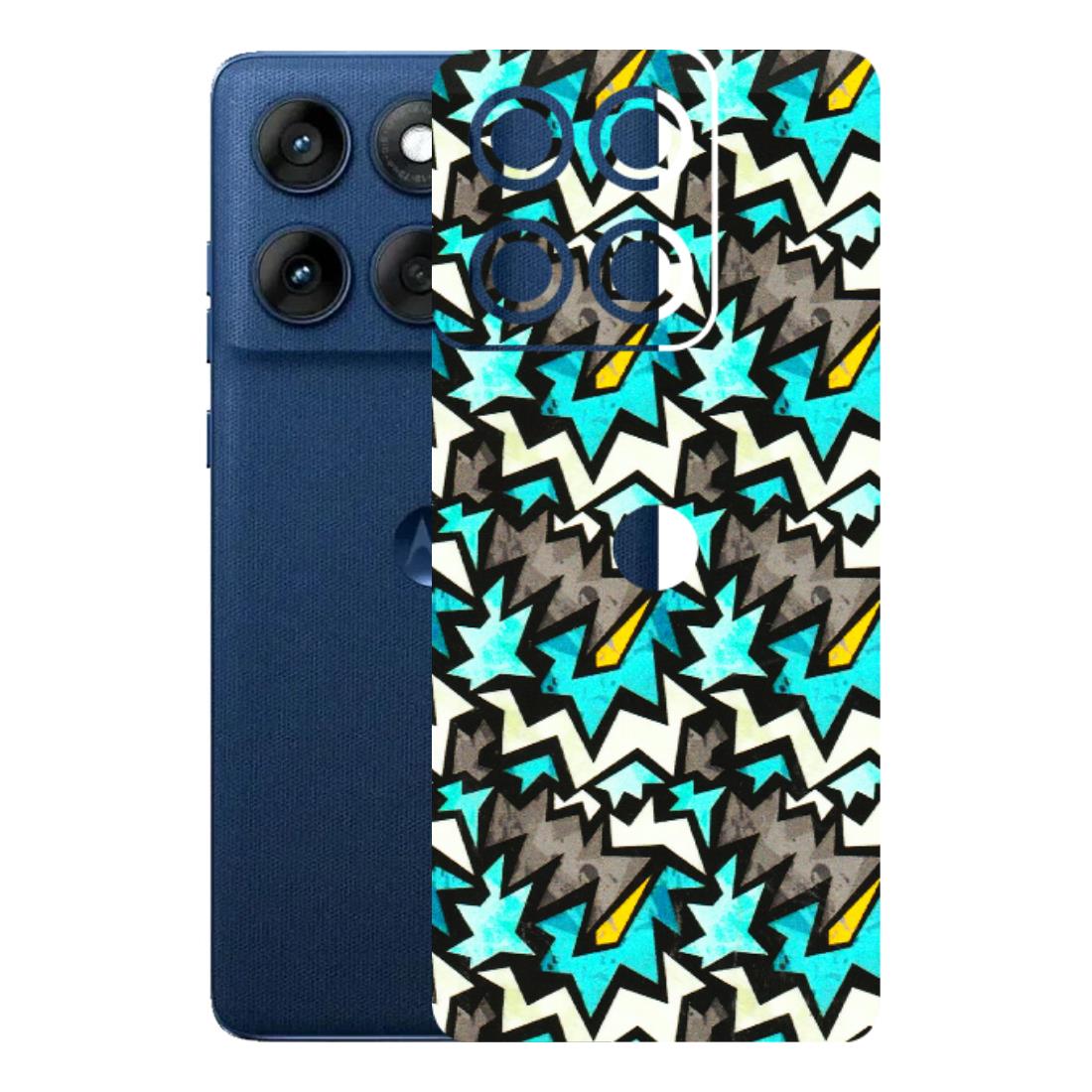 Motorola Phone Skins (All Models) - Funky Zig Zag - 3D Embossed Finish (L-223) Motorola Edge 60