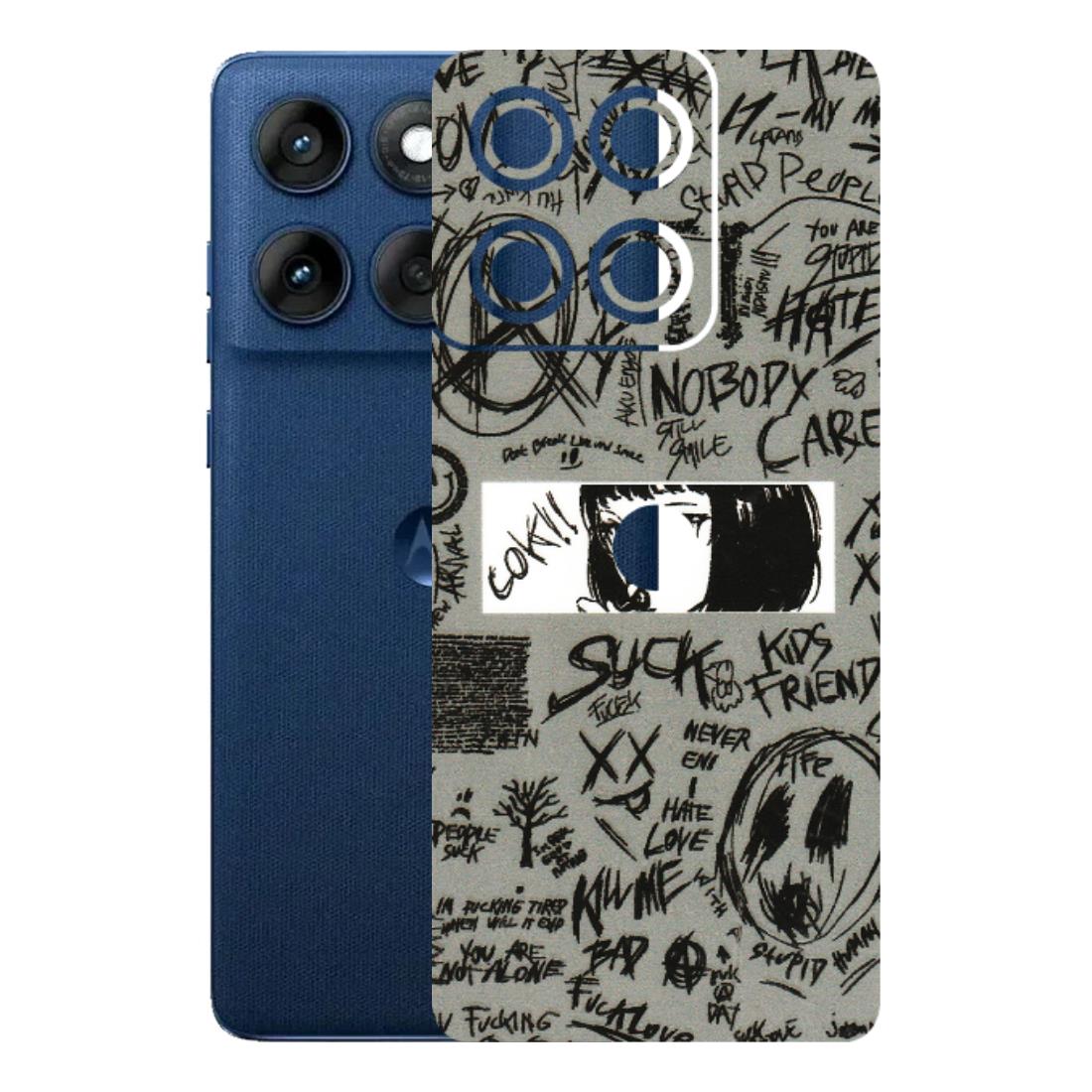 Motorola Phone Skins (All Models) - Never Have Love Anime - 3D Embossed Finish (L-260) Motorola Edge 60
