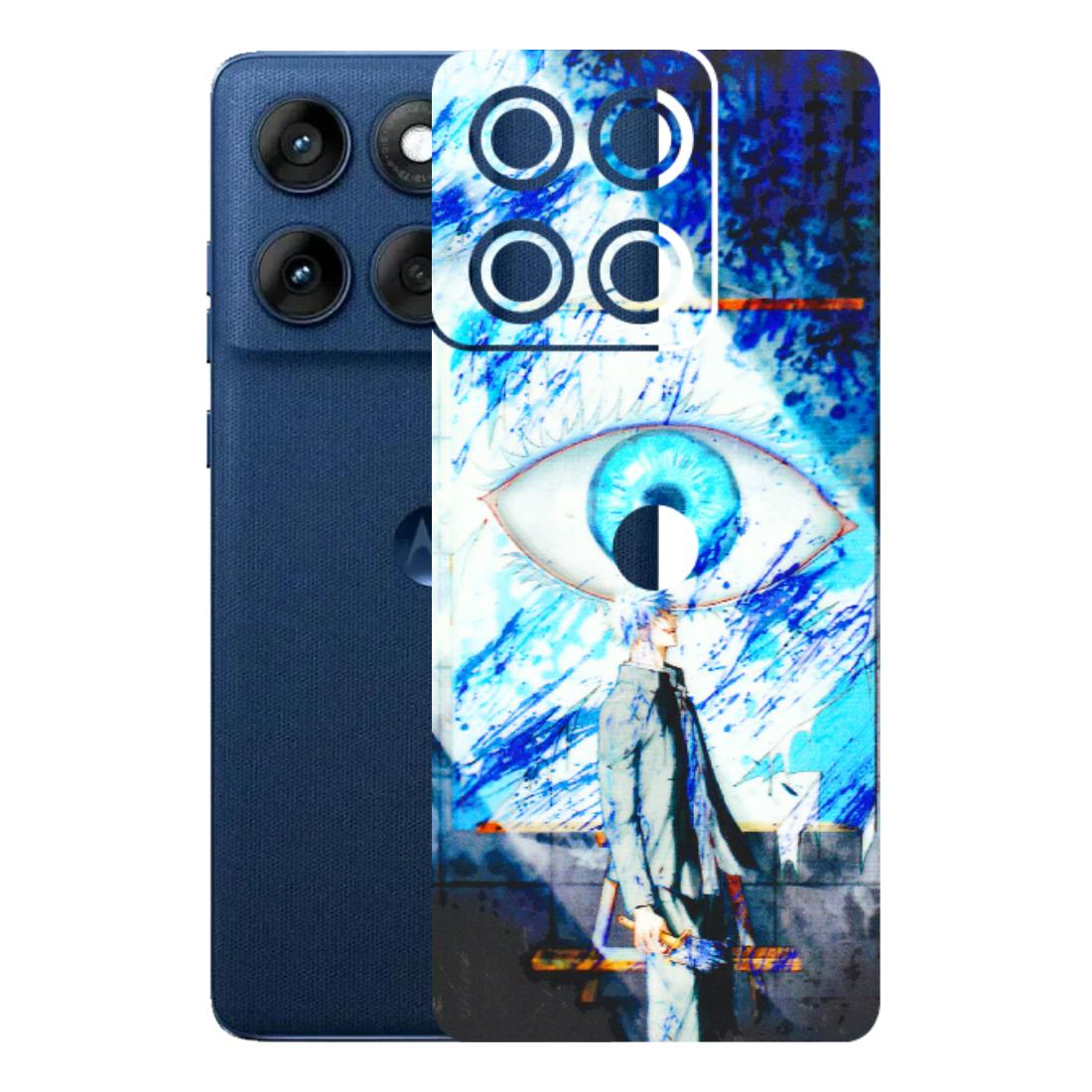 Motorola Phone Skins (All Models) - Anime Sea Blue Eye - 3D Embossed Finish (L-318) Motorola Edge 60