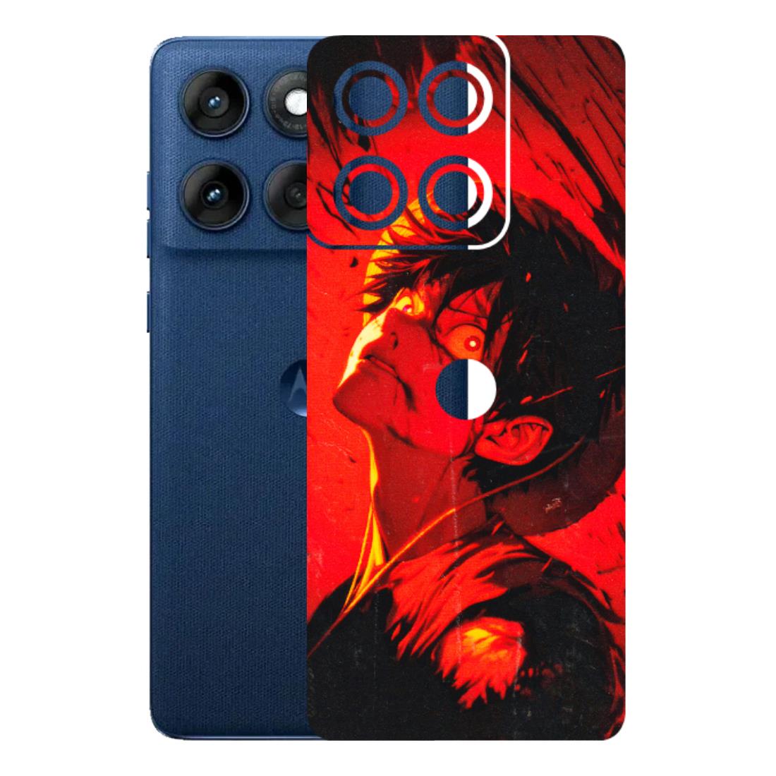 Motorola Phone Skins (All Models) - D.Luffy Power Up One Piece Anime - 3D Embossed Finish (L-326) Motorola Edge 60