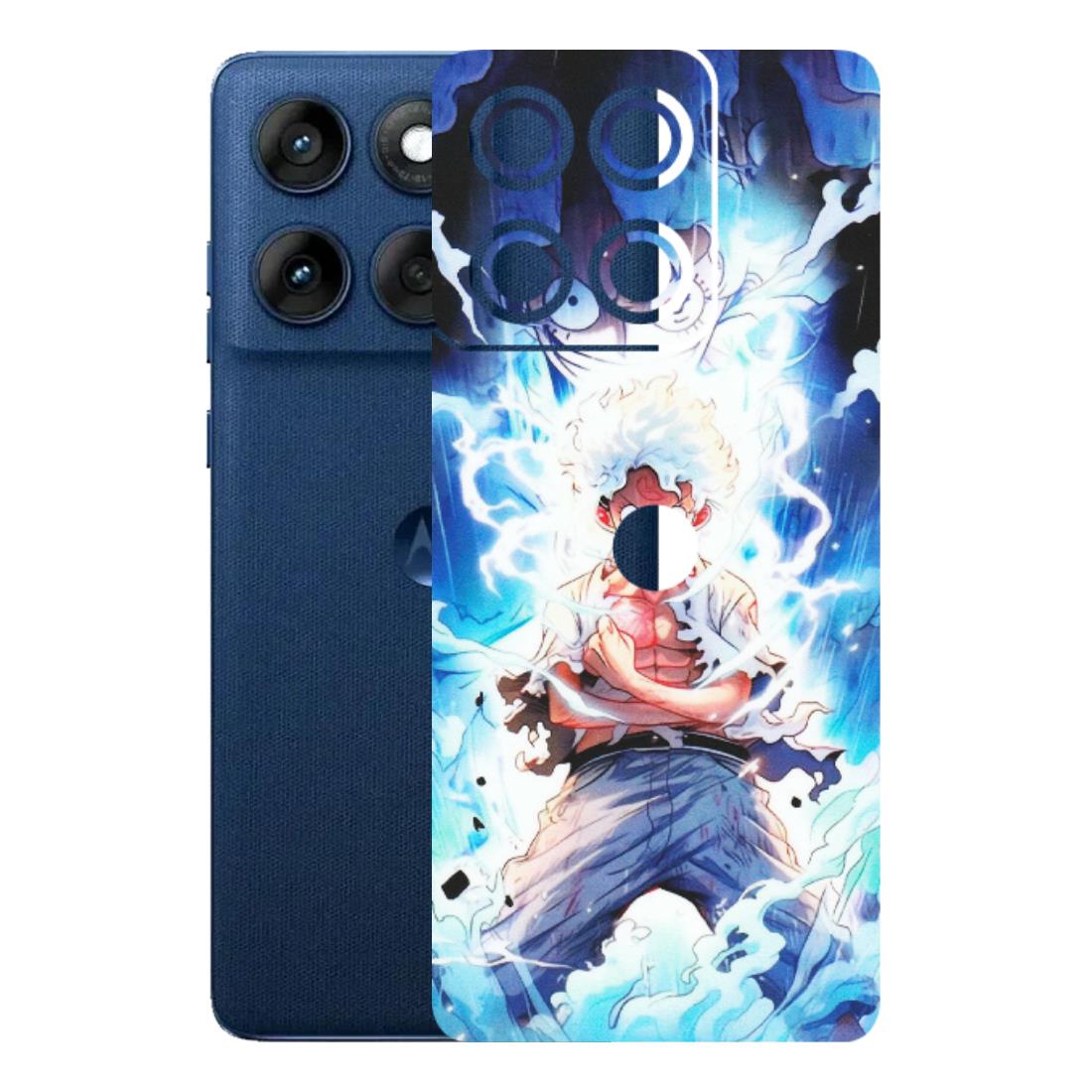 Motorola Phone Skins (All Models) - Blue Thunder Luffy Anime - Matte Finish (M-132) Motorola Edge 60