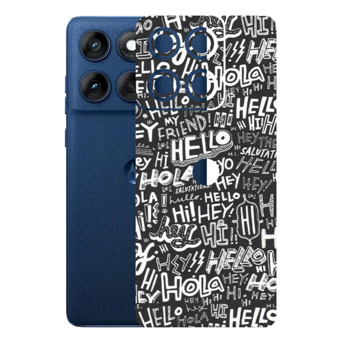 Motorola Phone Skins (All Models) - Hi Hello Doodles - Matte Finish (M-25) Motorola Edge 60