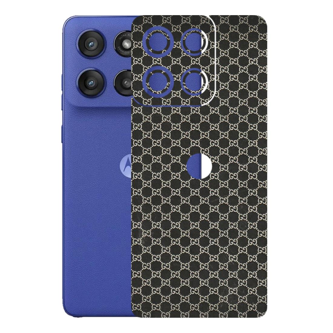 Motorola Phone Skins (All Models) - Black G Print - 3D Embossed Finish (L-109) Motorola Edge 60 Stylus