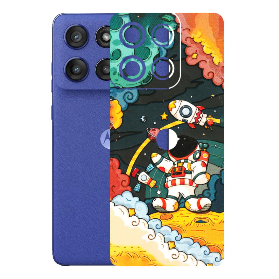 Motorola Phone Skins (All Models) - Astronauts & Spaceship - 3D Embossed Finish (L-145) Motorola Edge 60 Stylus