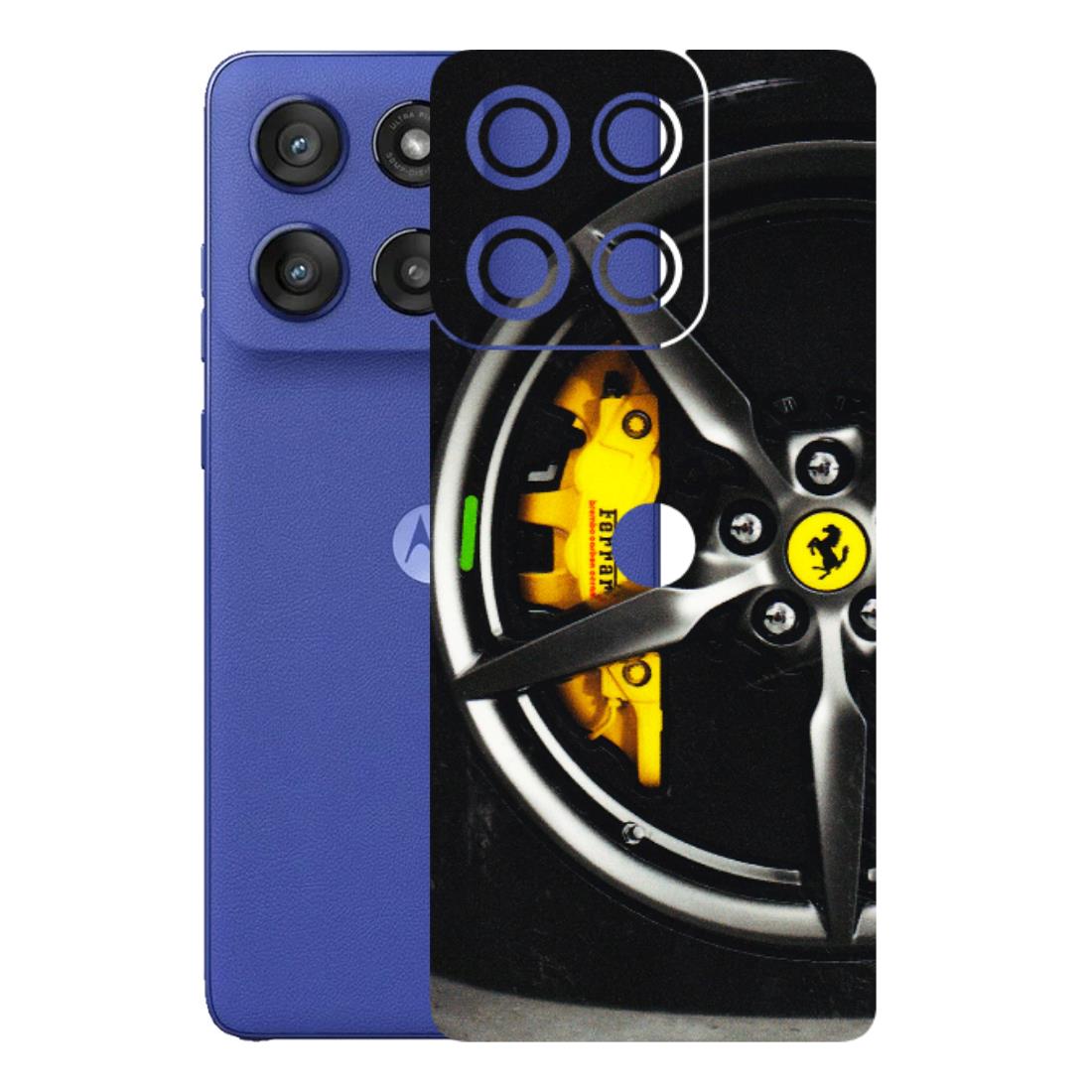 Motorola Phone Skins (All Models) - Ferrari Wheel Alloy - 3D Embossed Finish (L-173) Motorola Edge 60 Stylus