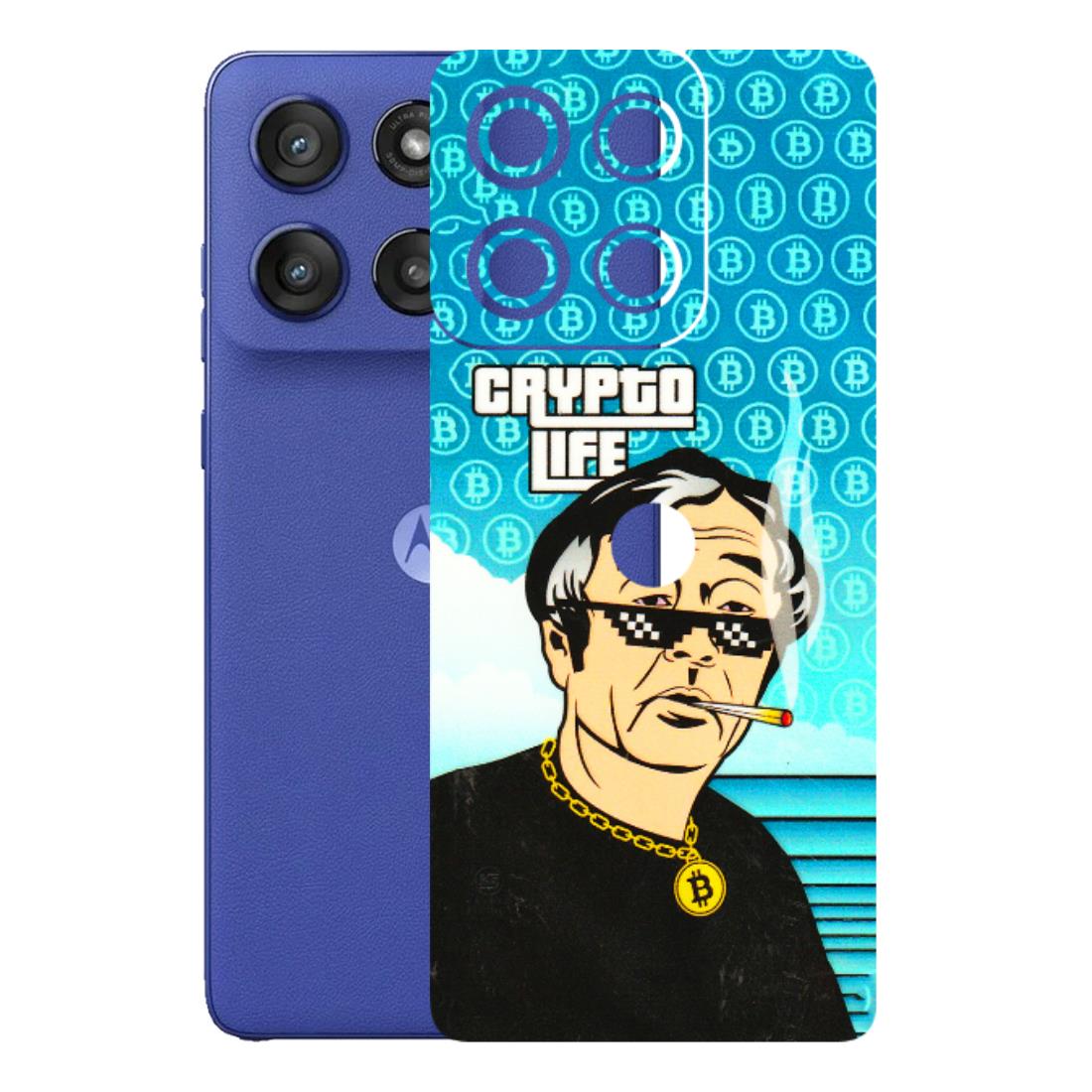 Motorola Phone Skins (All Models) - Crypto Thug Life - 3D Embossed Finish (L-179) Motorola Edge 60 Stylus